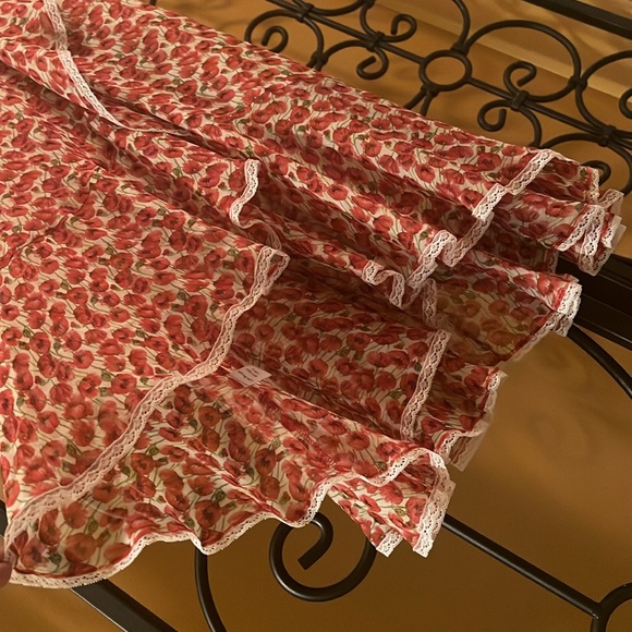 LUISA BECCARIA Micro Poppies Midi Dress - Picture 8 of 17